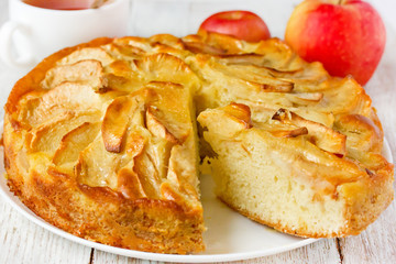 Apple pie selective focus