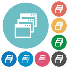 Flat Cascade window view mode icons