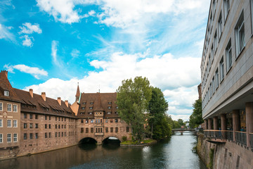 Traditional Street view of Nuremberg Cityscape, It is the second