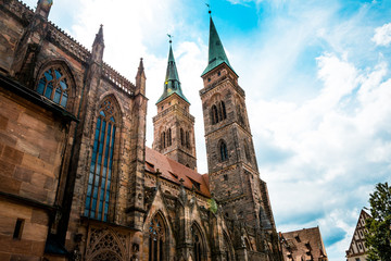 Traditional Street view of Nuremberg Cityscape, It is the second