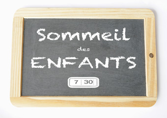 Obraz premium sommeil des enfants ardoise craie