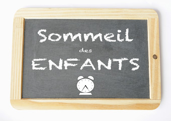 Fototapeta premium sommeil des enfants ardoise craie