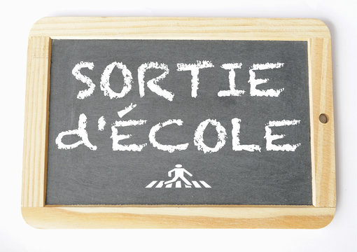 Sortie d'&eacute;cole ardoise