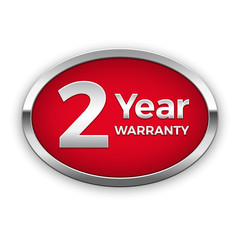 2 year warranty badge, vector