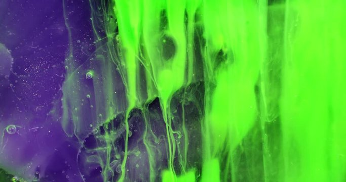 Abstract extrime macro composition of coloured liquids. 4k. Shot on RED.