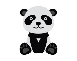 Flat Animal Character Logo - Panda