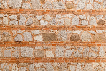 Stone part of the wall