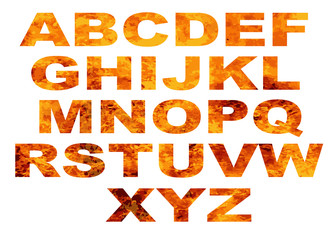 Alphabet Flame Letters