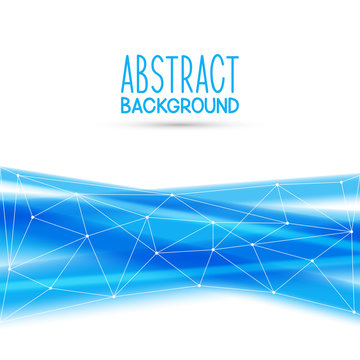 Abstract Background With Blue Elements