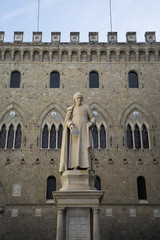 Fototapeta premium Sallustio Bandini statue in Siena, Italy