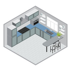 Isometric Kitchen Design