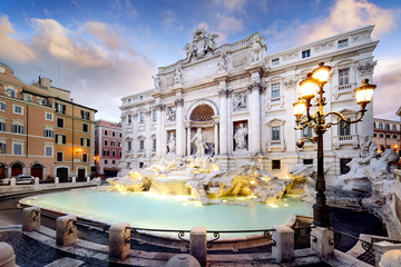 Fototapeta na wymiar Trevi Fountain, rome, Italy.