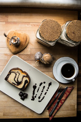Marble Cake with coffee
