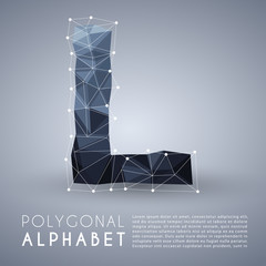 Modern Polygonal Alphabet : Vector Illustration