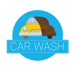 vector Car wash icons set isolated on white.