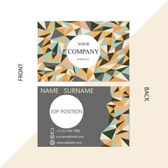 Name Card,Business card template, Geometric pattern vector design editable Vector/Illustration