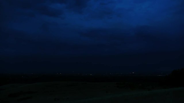 Lightning storm over the city