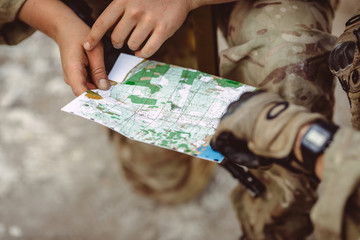 British special forces soldiers with weapon take part in military operation