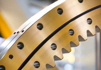 big steel gear shot close-up photo 