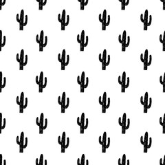 Vector seamless pattern with succulent cactus.