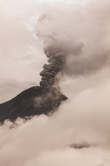 Tungurahua Volcano Sunset Explosion