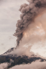 Fototapeta premium Smoke Rises From Tungurahua Volcano