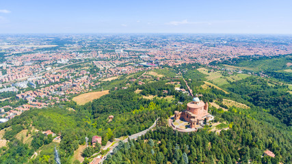 Aerial view of San Luca, Bologna.