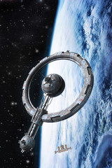 space station and planet  © Luca Oleastri