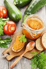 Homemade zucchini puree