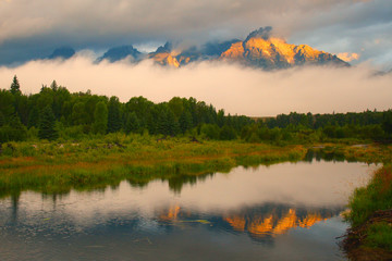 Teton Mountains from Schwabacher Landing