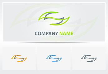 swoosh ellipse eye logo