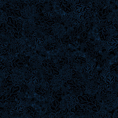 .floral seamless pattern black and blue