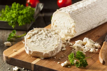 Crédence de cuisine en verre imprimé Produits laitiers Raw White Organic Goat Cheese