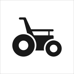 Wheelchair symbol simple icon on background