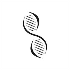 DNA symbol simple icon on background