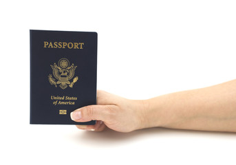 Isolated passport on a white background