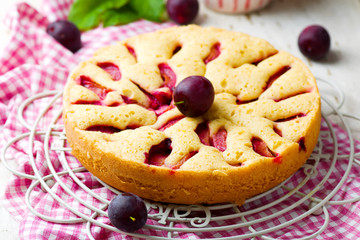 homemade plum cake