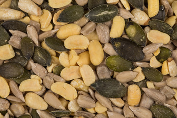 mixed seeds close up