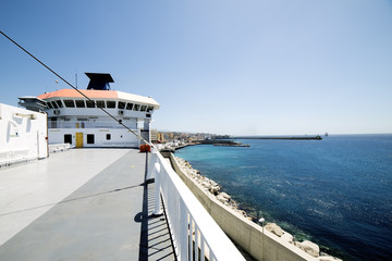 Deck of ferry