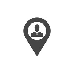 Flat user location icon, User location icon