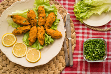 Mercimek Koftesi / Turkish Food with Bulgur and Lentil.