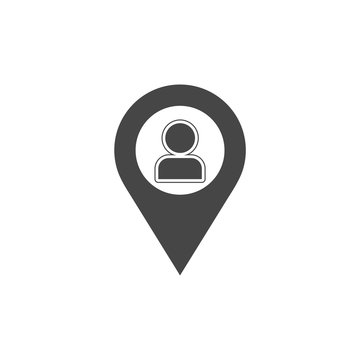 Flat user location icon, User location icon