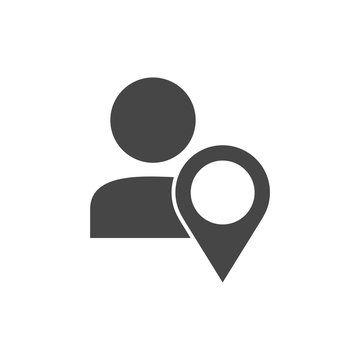 Flat user location icon, User location icon