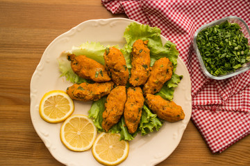 Mercimek Koftesi / Turkish Food with Bulgur and Lentil.