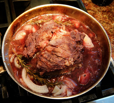 Braising Boeuf Bourguignon