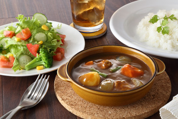 野菜カレー　サラダ＆ドリンクセット
