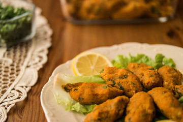 Mercimek Koftesi / Turkish Food with Bulgur and Lentil.