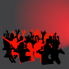 Fototapeta premium Happy children silhouettes - vector