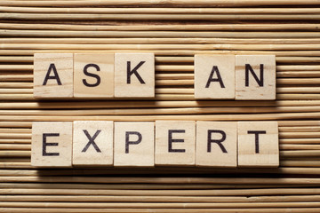 Ask an EXPERT text on wooden cubes. Wood abc.