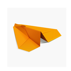 yellow paper airplane origami paper folding art
